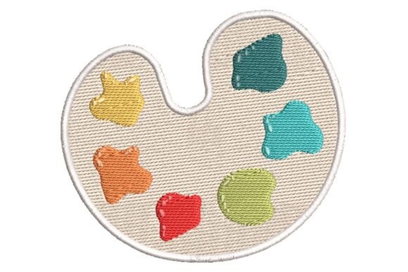 Artist s Paint Palette: Embroidery Design for Etsy Sellers