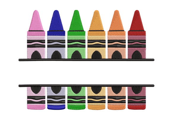 Crayon Banner: A Playful, Versatile Embroidery Design