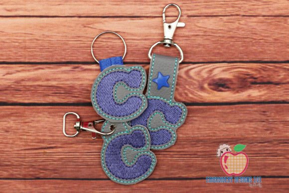 LETTER C Keyfob Keychain ITH: Embroidery Designer Review