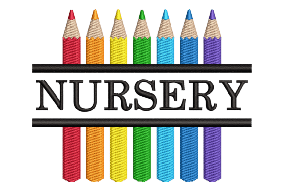 Nursery Split Colored Pencils Embroidery Design Review